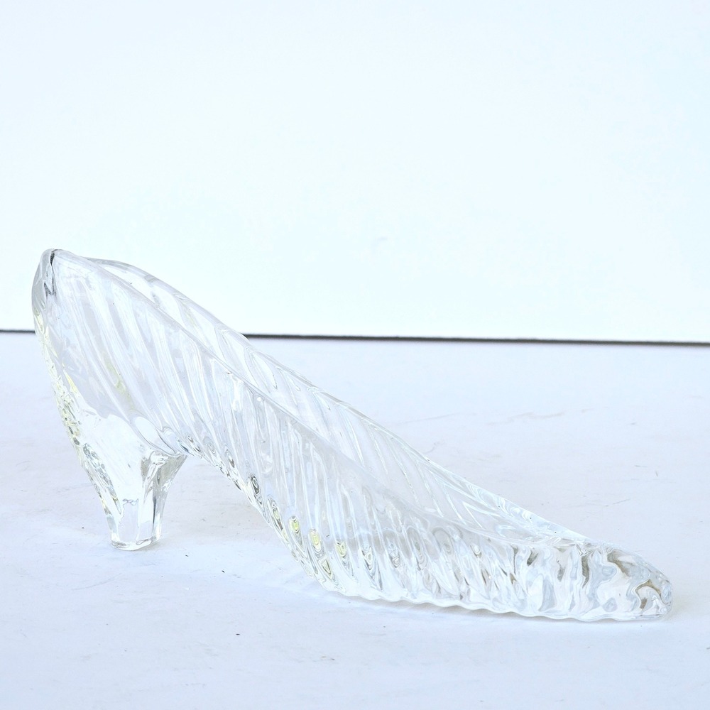Vintage Godinger Crystal Glass Cinderella Slipper High Heel Princess - M555.1